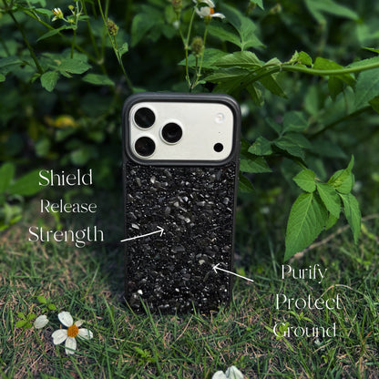 Obsidian Protection Case Handcrafted Crystal Energy Phone Case