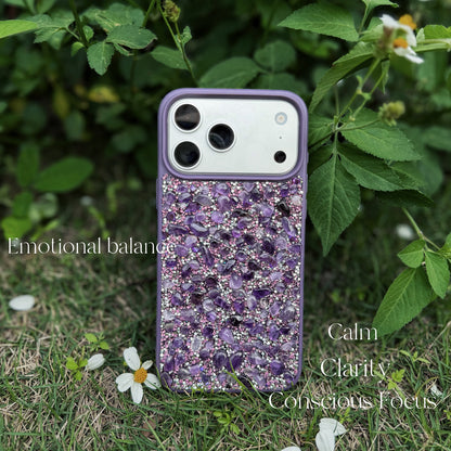 Amethyst Clarity Case Handcrafted Crystal Energy Phone Case