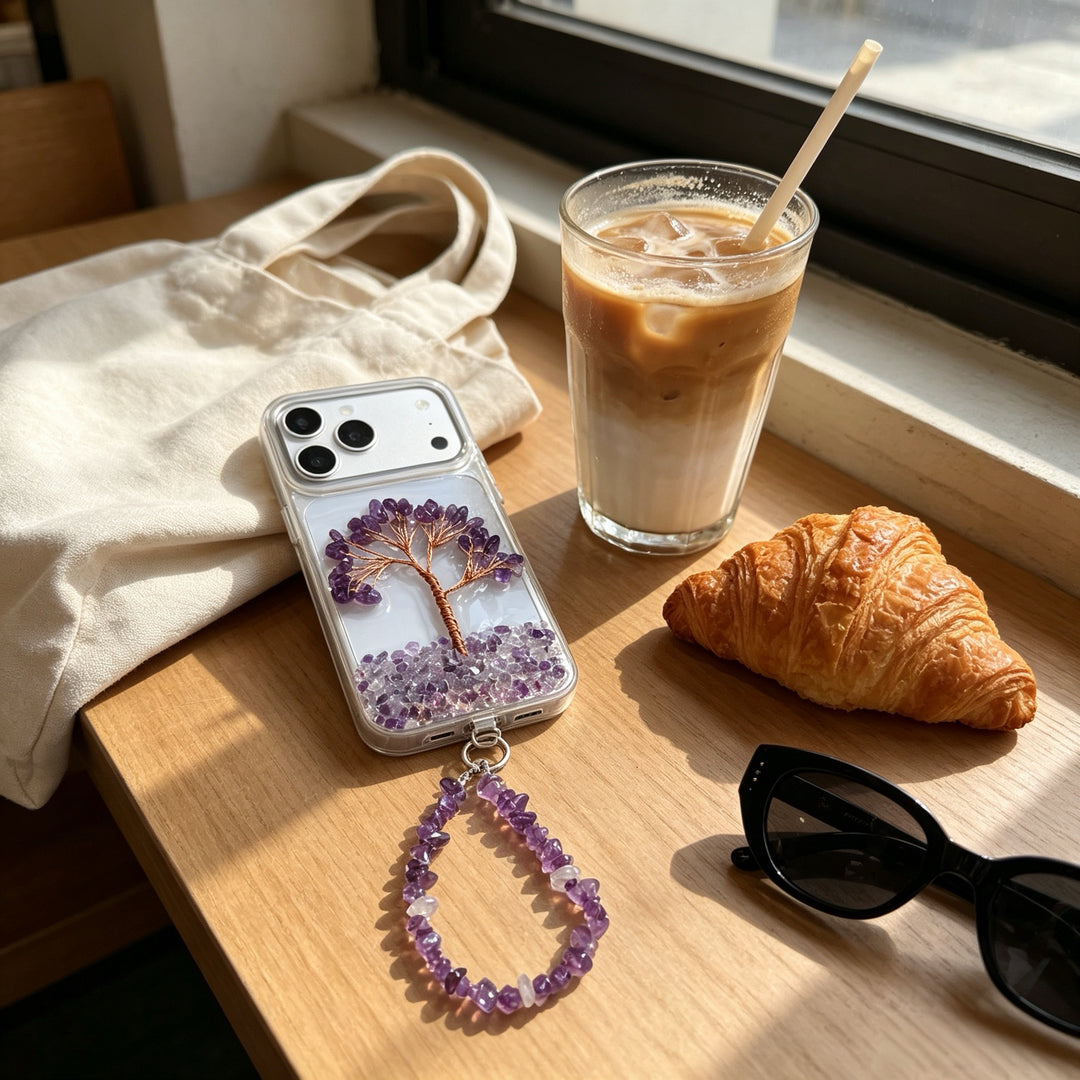 Amethyst Tree of Life Crystal Energy Phone Case — A Symbol of Growth, Balance &amp; Intuition