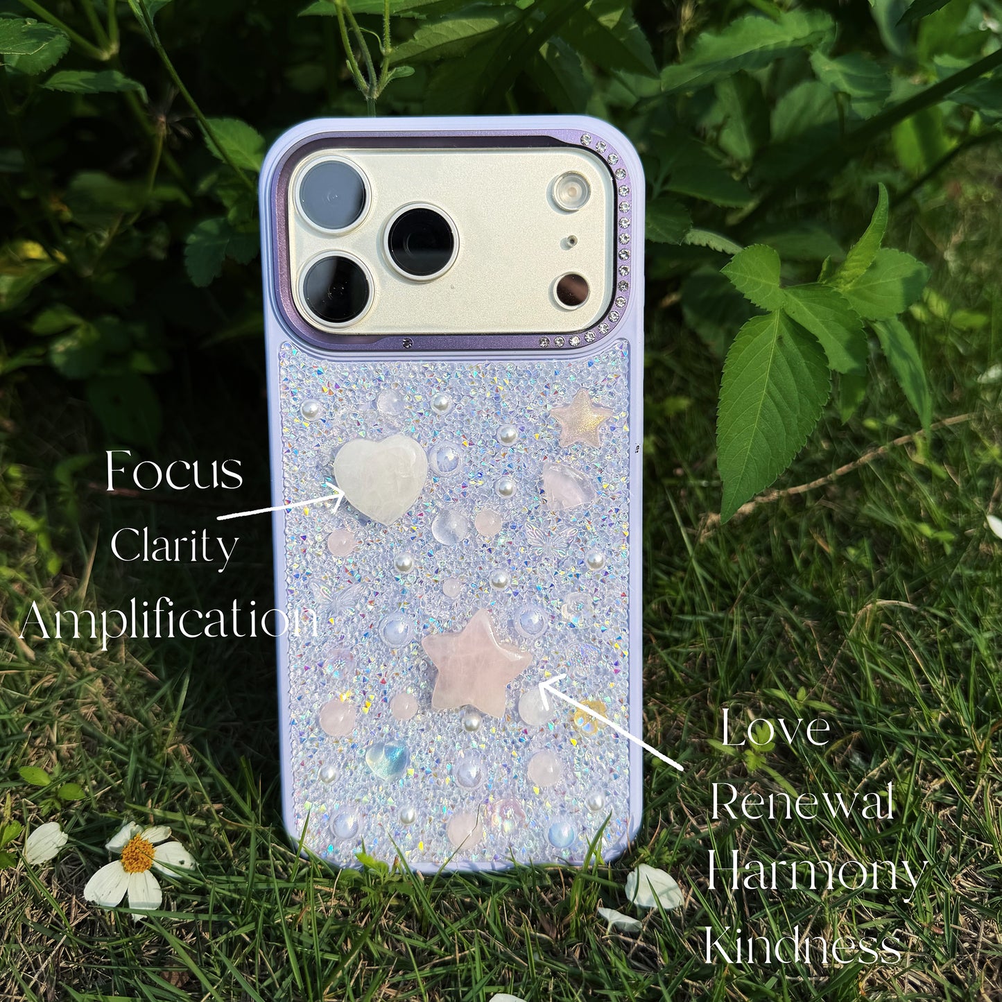 Elys Love Energy Crystal Phone Case Heart Chakra • Emotional Healing • Clarity & Focus
