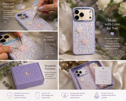 Wealth & Manifestation Energy Phone Case Attract Success • Amplify Focus • Crystal Energy Design