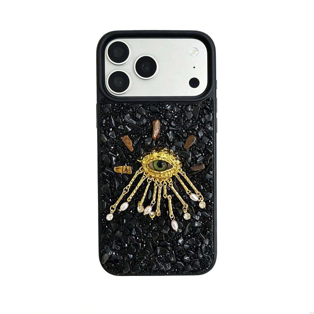 Obsidian Guardian Eye Crystal Phone Case Grounding • Protection • Clarity