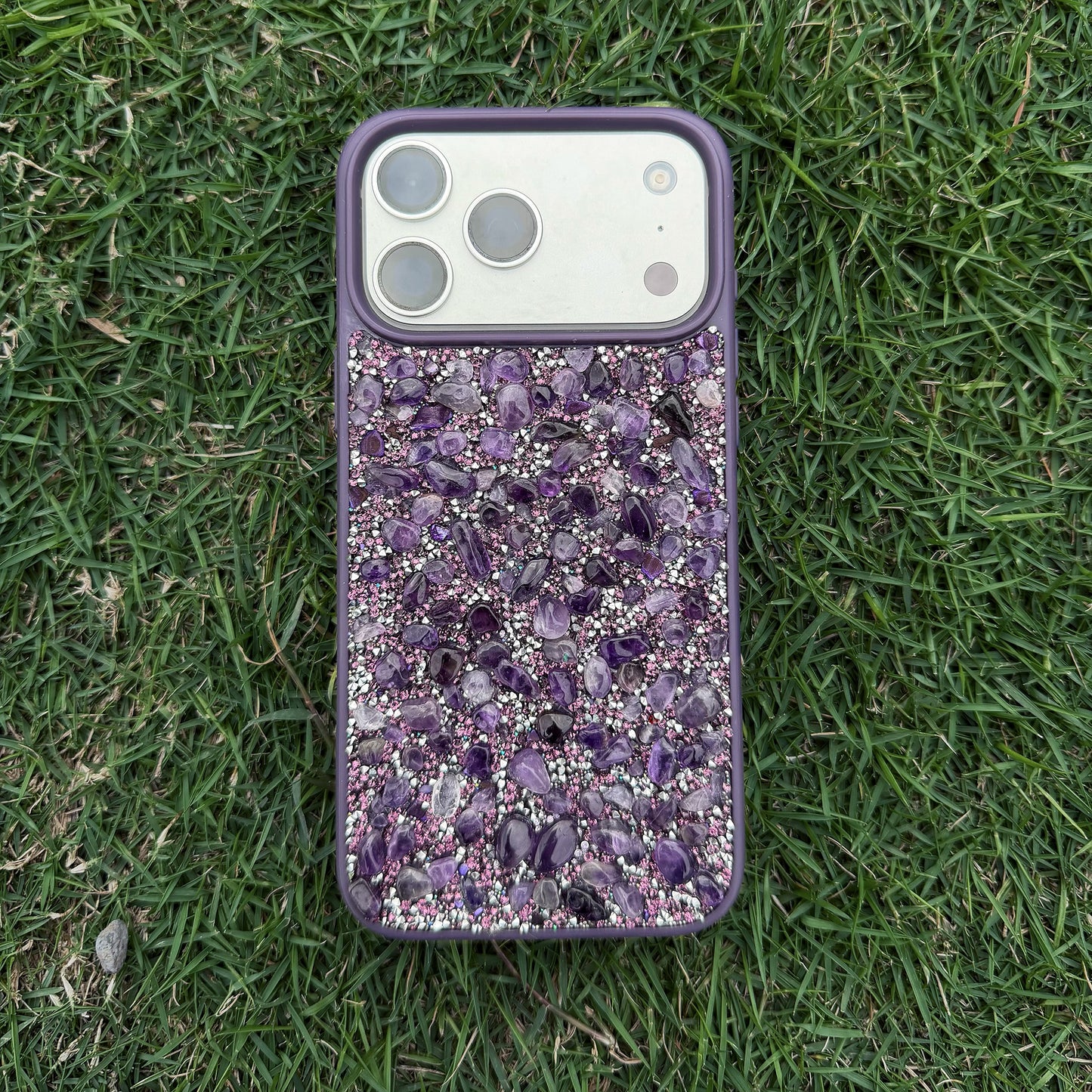 Amethyst Clarity Case Handcrafted Crystal Energy Phone Case