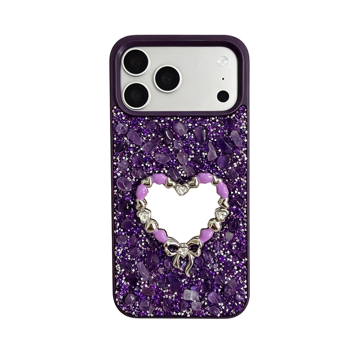 Amethyst Heart Crystal Energy Phone Case  Protection. Beauty. Intention.