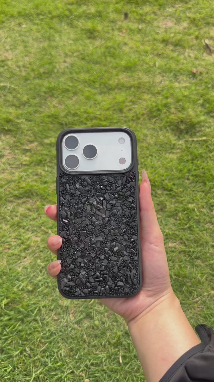 Obsidian Protection Case Handcrafted Crystal Energy Phone Case