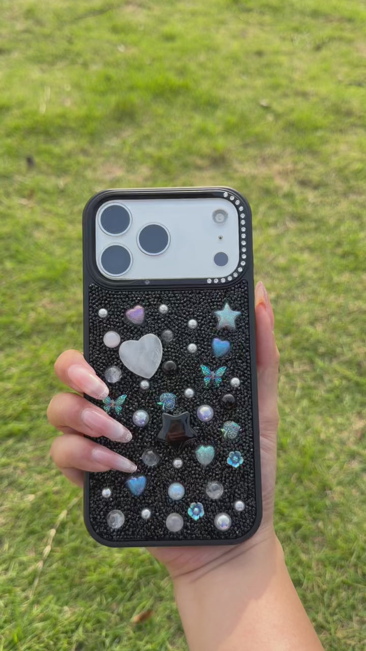 Protection &amp; Grounding Energy Phone Case Obsidian Crystal • Shield Negative Energy • Stay Strong