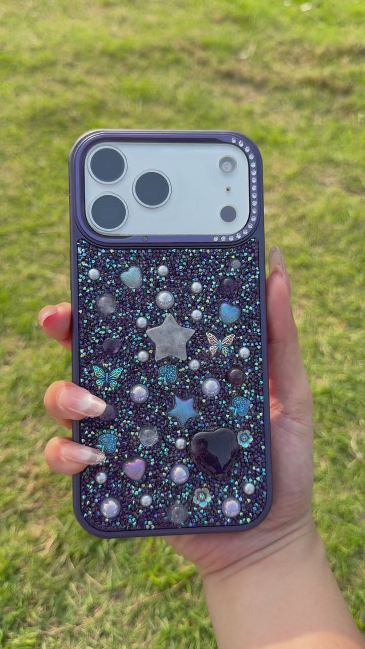 Amethyst Manifestation Case Handcrafted Crystal Energy Phone Case